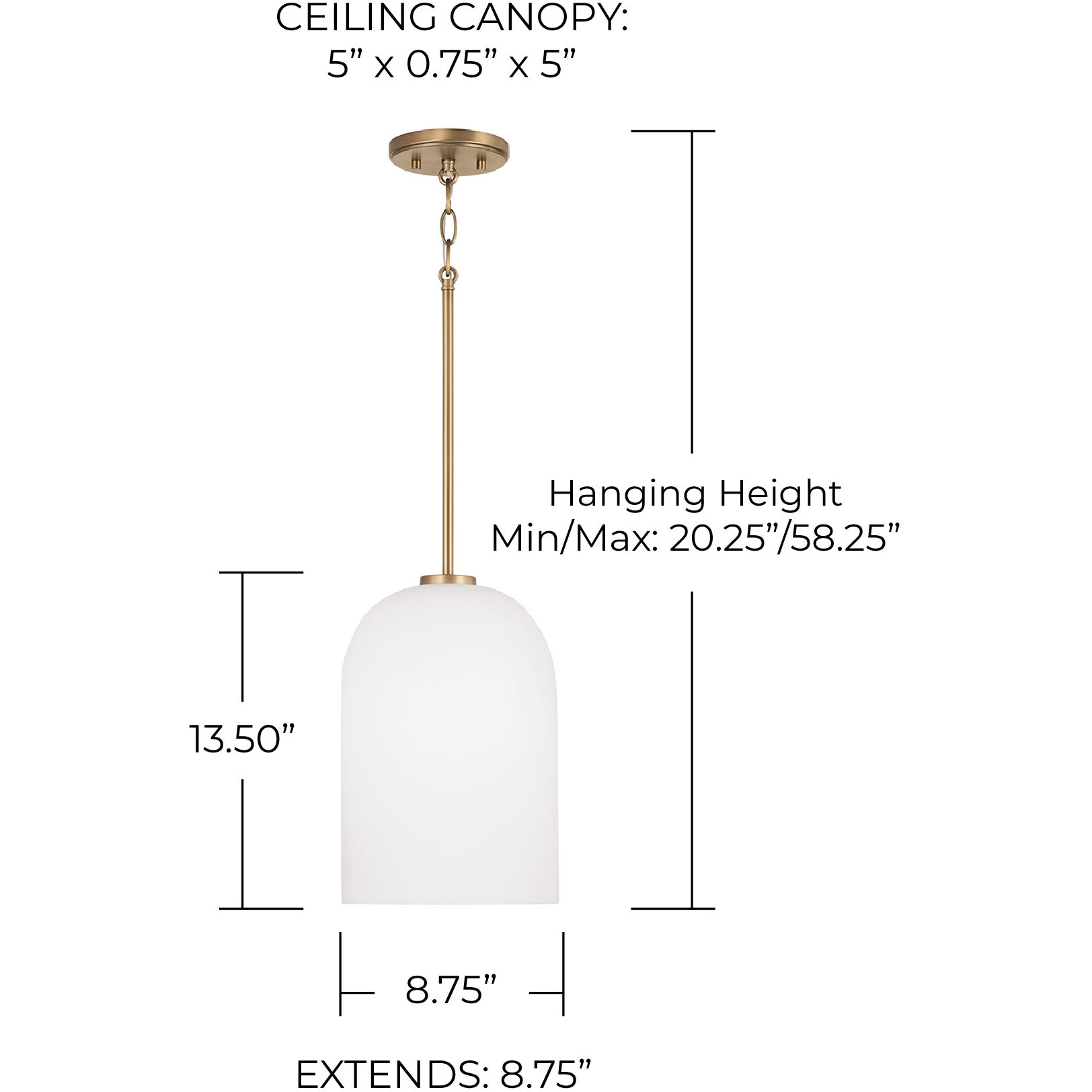 Lawson 1 Light 8.75 inch Aged Brass Pendant Ceiling Light