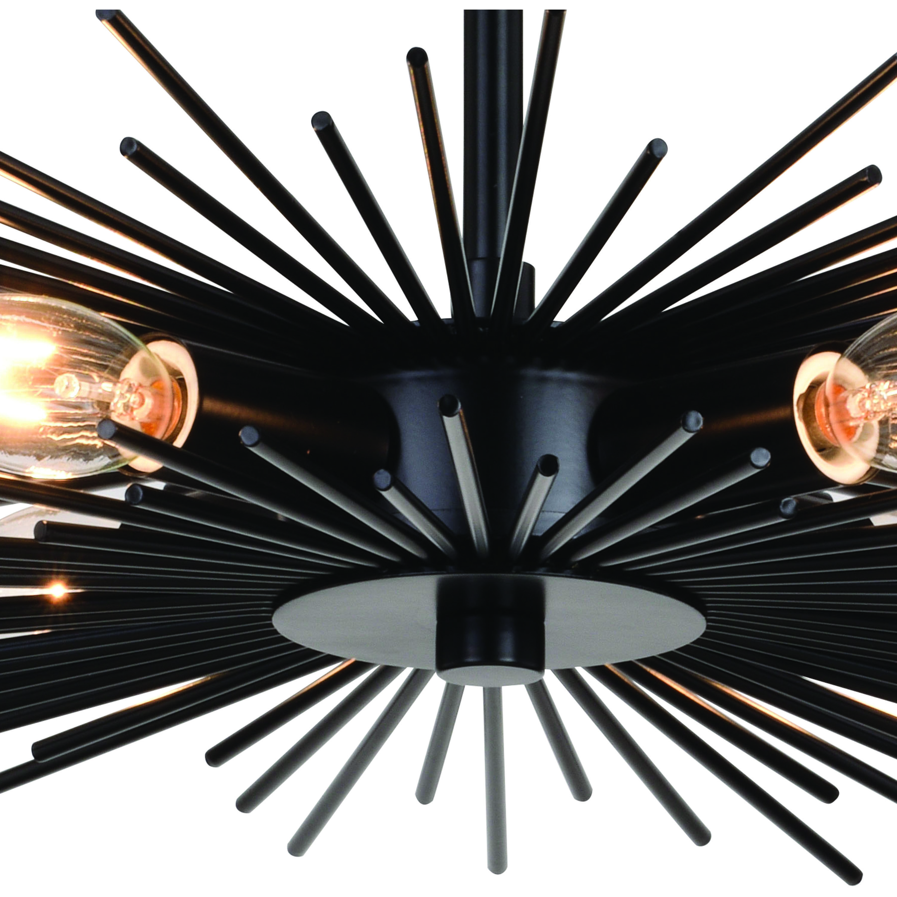 Nikko LED 16 inch Matte Black Semi-Flush Mount Ceiling Light in 4