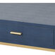 Les Revoires 48 X 24 inch Navy with Gold Coffee Table