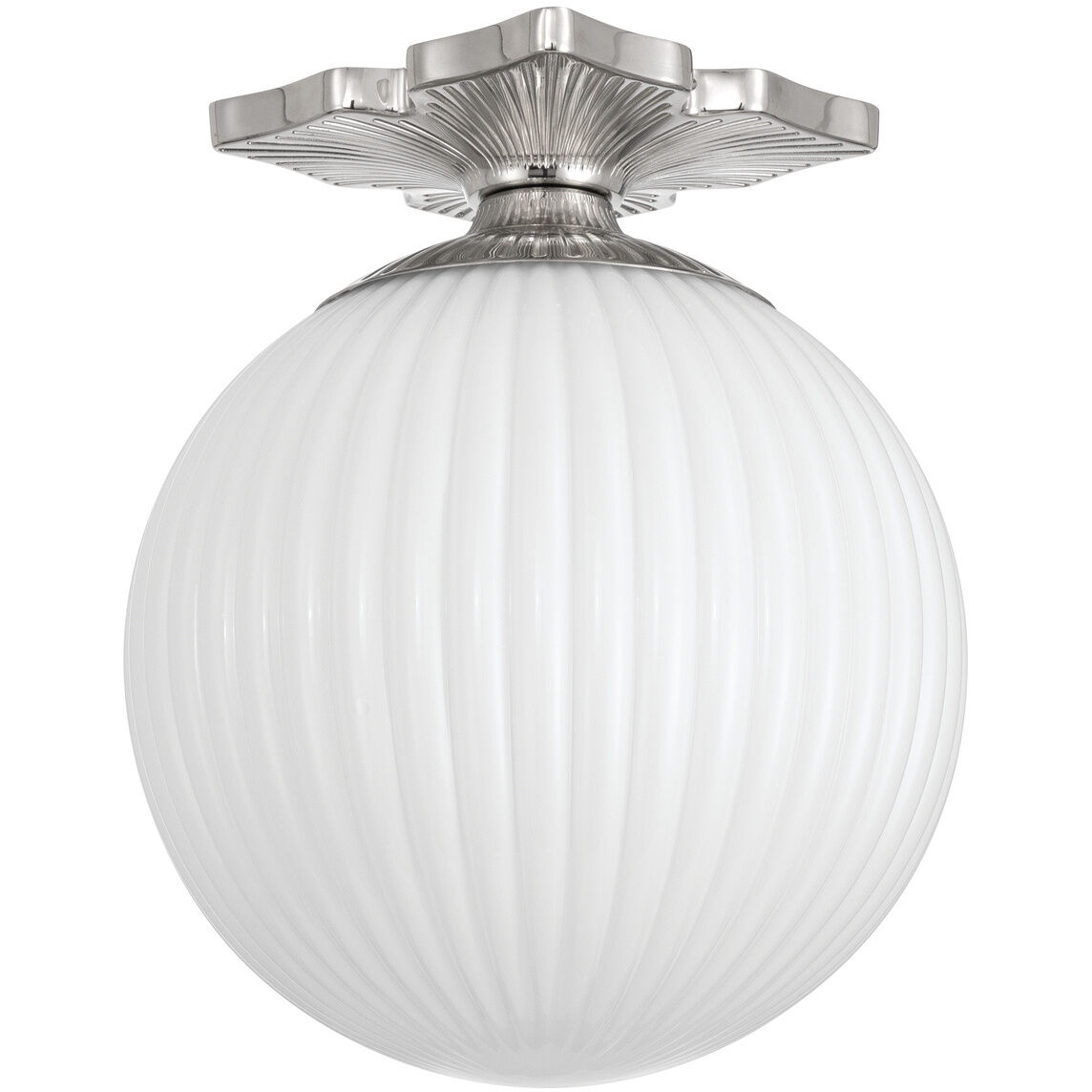 Orly 1 Light 10 inch Polished Nickel Semi Flush Ceiling Light