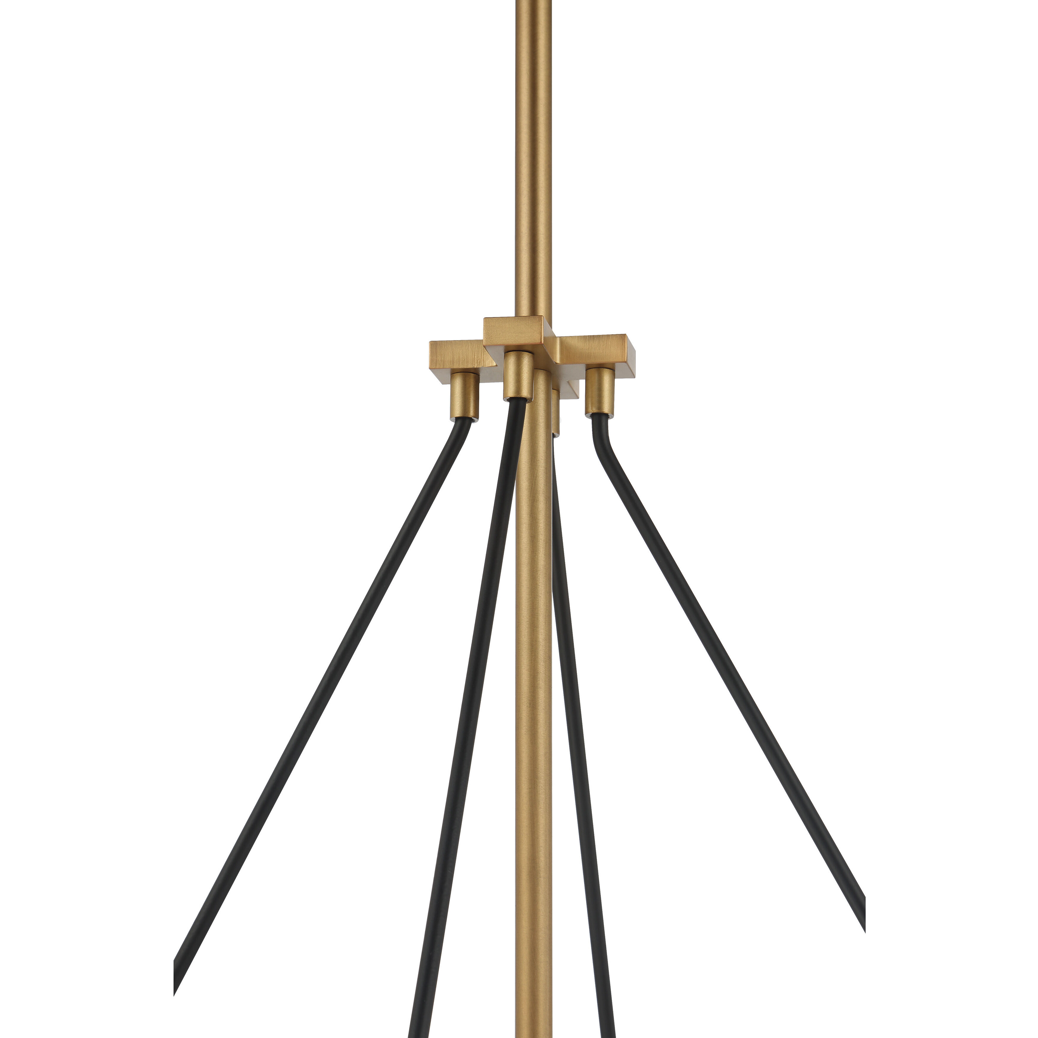 Sommersby 4 Light 30 inch Legacy Brass and Matte Coal Chandelier Ceiling Light