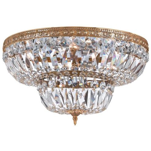 Westbury 8 Light 30 inch Olde Brass Flush Ceiling Light in Clear Spectra