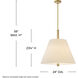 Bruna 4 Light 24 inch Lacquered Brass Chandelier Ceiling Light