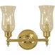 Sheraton 2 Light 13 inch Antique Brass Sconce Wall Light