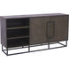 Seaton 65 X 17 inch Warm Toffee with Black Credenza