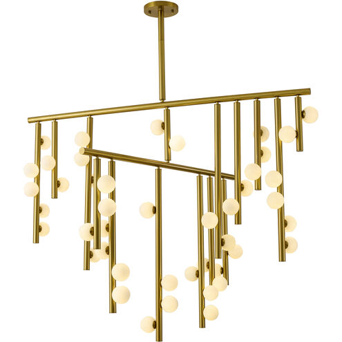 Canada 44 Light 50 inch Satin Brass Chandelier Ceiling Light