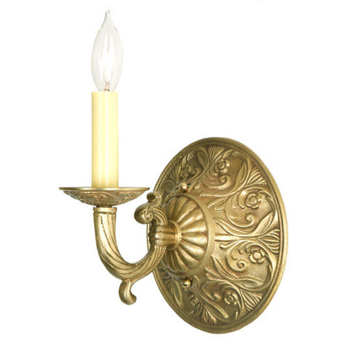 Traditional Brass 1 Light 8 inch Antique Brass Wall Sconce Wall Light