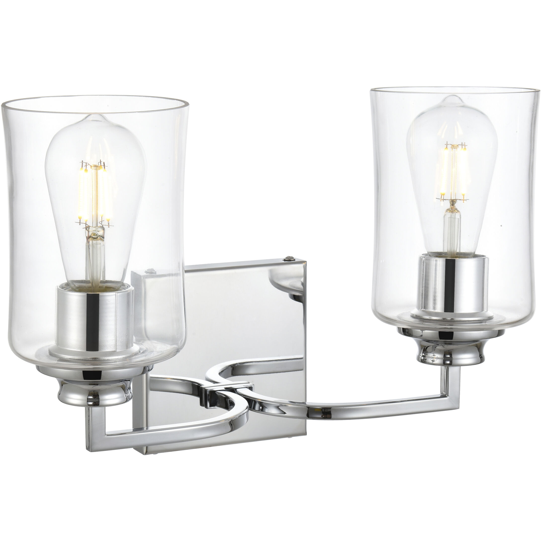 Ronnie 2 Light 14 inch Chrome Bath Sconce Wall Light