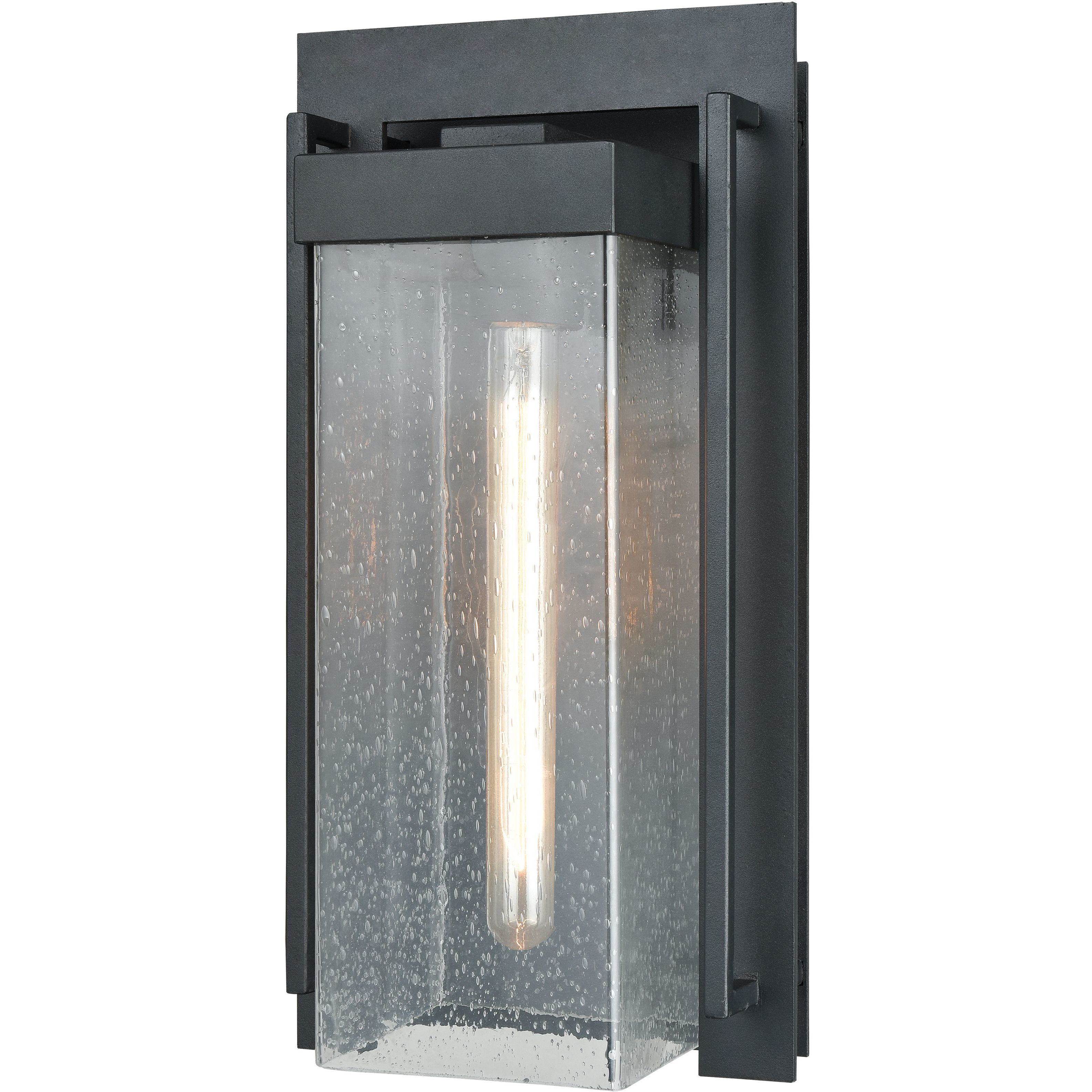 Overton 1 Light 17 inch Matte Black Outdoor Wall Sconce