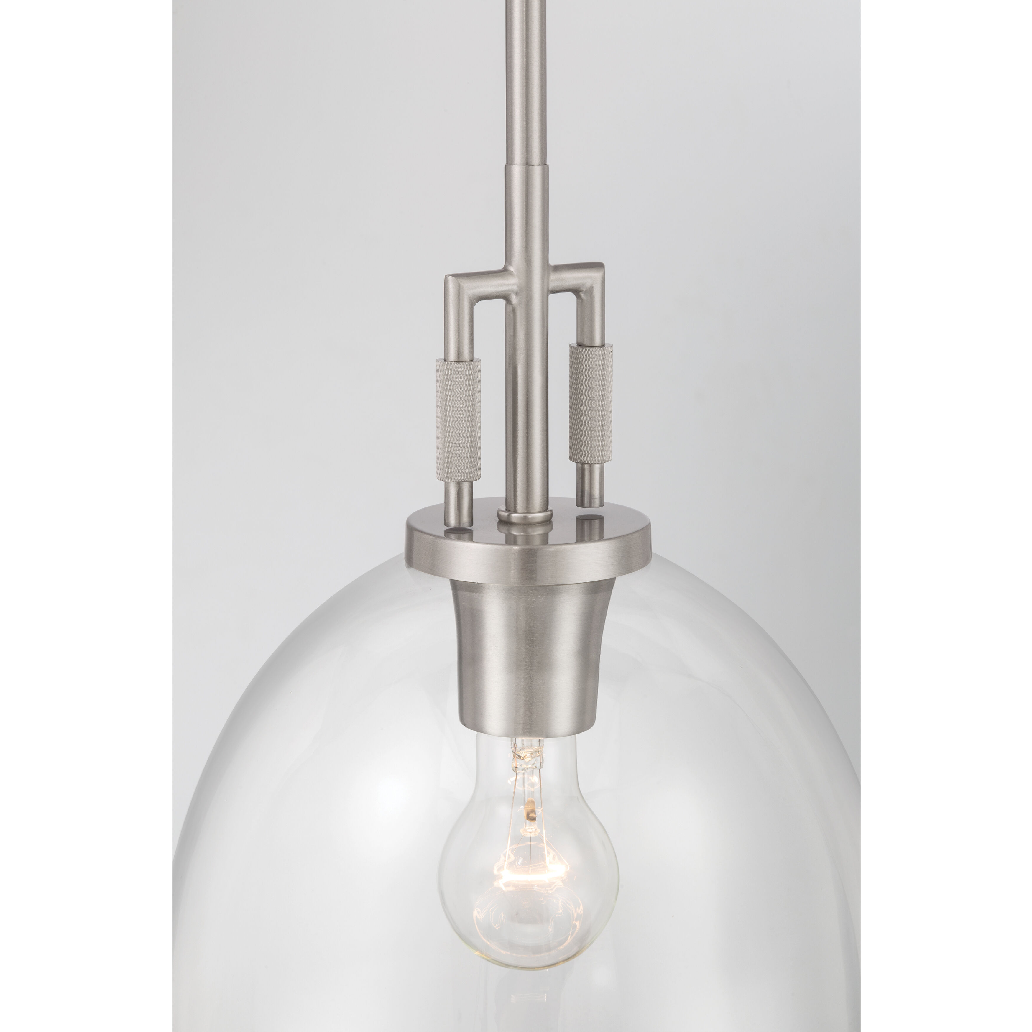 Orbis 1 Light 10 inch Brushed Nickel Mini Pendant Ceiling Light