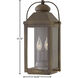 Heritage Anchorage Outdoor Wall Mount Lantern in Light Oiled Bronze, Non-LED, Medium