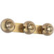 Samar 3 Light 32.38 inch Brushed Gold Bath Vanity Light Wall Light in Transition Copper Glass