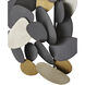 Moon Dust 1 Light 14 inch Hiroshi Gray and Contemporary Gold Leaf and Contemporary Silver Leaf ADA Wall Sconce Wall Light, Hiroshi Koshitaka Collection