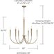 Holden 6 Light 33 inch Aged Brass Chandelier Ceiling Light