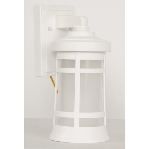Resilience Lanterns 1 Light 13 inch Textured White Outdoor Wall Lantern in Textured Matte White