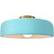 Radiance Collection - Spire 1 Light 16 inch Reflecting Pool and Brushed Brass Semi-Flush Ceiling Light in Replaceable Bulb, 16W x 6.5H, Form+Finish+Function