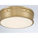 Marnex LED 13 inch Legacy Brass Flush Mount Ceiling Light