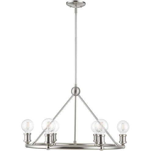 Lansdale 6 Light 25 inch Brushed Nickel Chandelier Ceiling Light