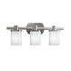 Lege 3 Light 23 inch Brushed Nickel Wall Mt Bath 3 Arm Wall Light