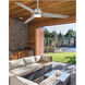 Java 54 inch Brushed Nickel Wet with Silver Blades Outdoor Ceiling Fan