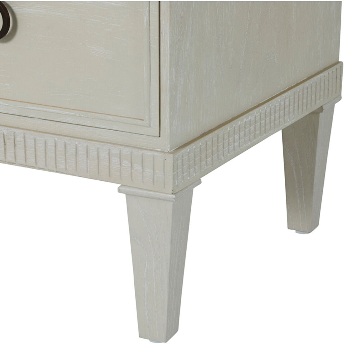 Archie Cerused White / Agros White Stone / Antique Bronze Cabinet