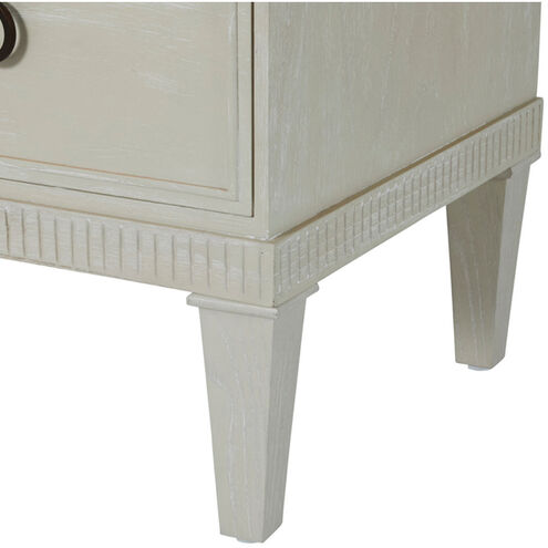 Archie Cerused White / Agros White Stone / Antique Bronze Cabinet