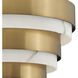 Lisa McDennon Echelon 3 Light 15.5 inch Heritage Brass Indoor Semi-Flush Mount Ceiling Light