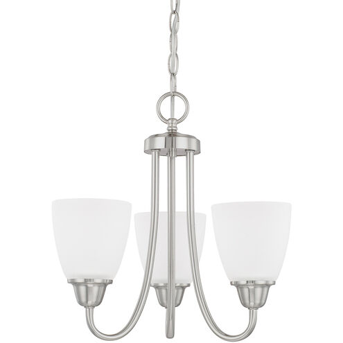 Trenton 3 Light 15 inch Brushed Nickel Chandelier Ceiling Light