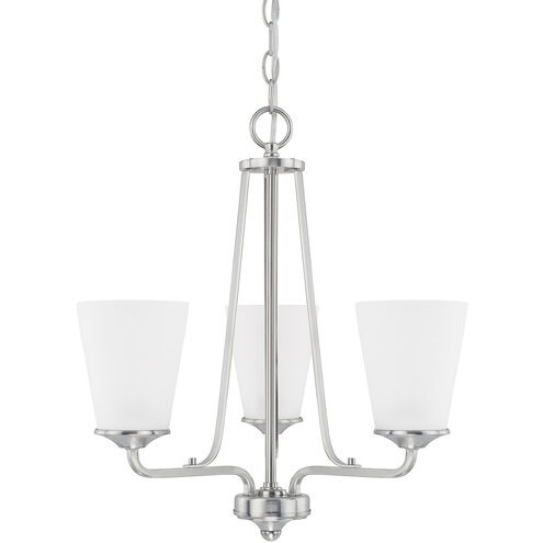 Braylon 3 Light 18 inch Brushed Nickel Chandelier Ceiling Light