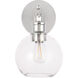 Collier 1 Light 6 inch Chrome Wall sconce Wall Light