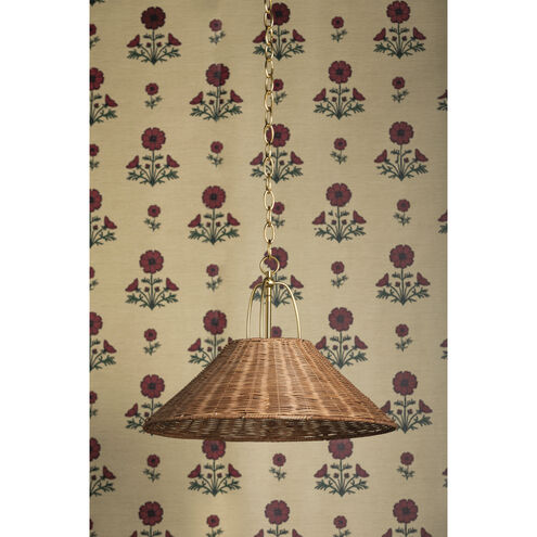 Davida 1 Light 20 inch Aged Brass Pendant Ceiling Light