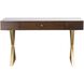 Guilford 54 X 25.5 inch Mahogany with Satin Brass Desk