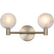 Cloudburst 2 Light 15.5 inch Champagne Gold Wall Sconce Wall Light