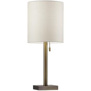 Liam 22 inch 60.00 watt Anitque Brass Table Lamp Portable Light in Antique Brass