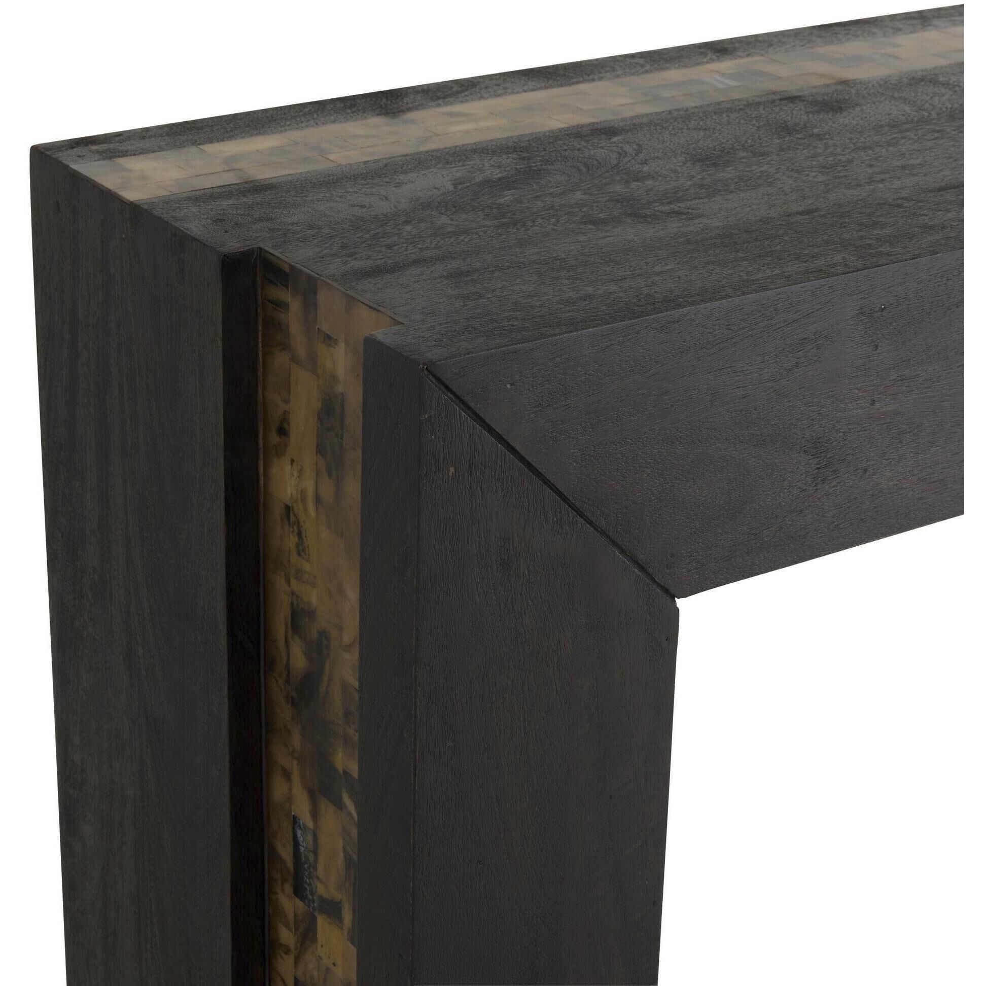 Kingston 78 X 16 inch Umber and Natural Faux Horn Console Table