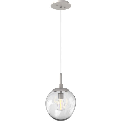Aster Incandescent 1 Light 10 inch Beige Silver Pendant Ceiling Light in Clear Aster, Metallic Beige Silver