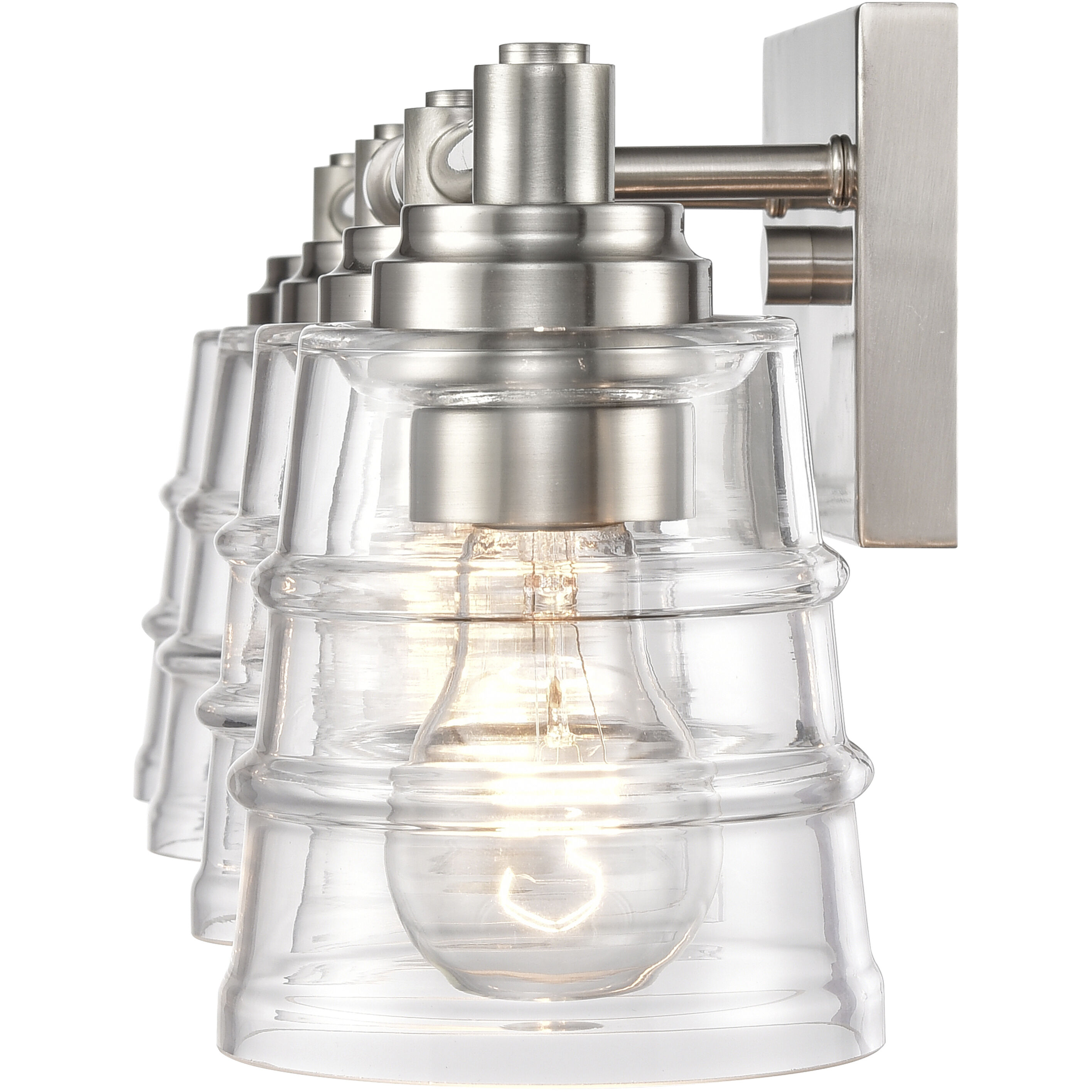 Pulsate Vanity Light Wall Light in Satin Nickel