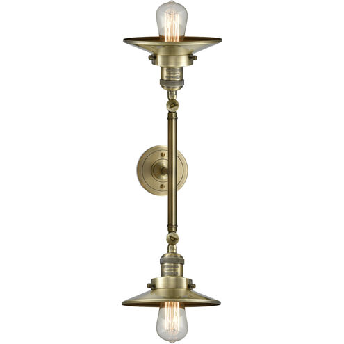 Franklin Restoration Railroad LED 18 inch Antique Brass Bath Vanity Light Wall Light, Franklin Restoration