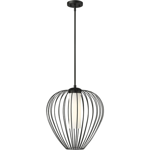 Savanti 1 Light 18 inch Matte Black Pendant Ceiling Light
