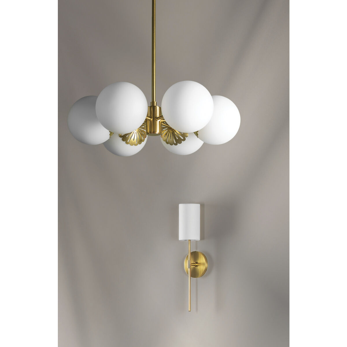 Paige 6 Light 26 inch Aged Brass Chandelier Ceiling Light