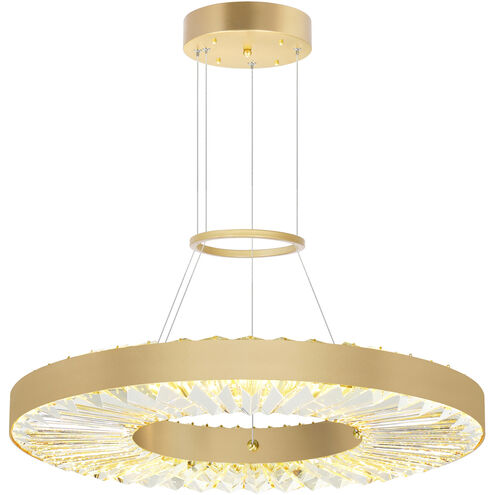 Bjoux LED 24 inch Brass Down Chandelier Ceiling Light