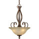 Mac 3 Light 16 inch Black Cherry Bowl Pendant Ceiling Light