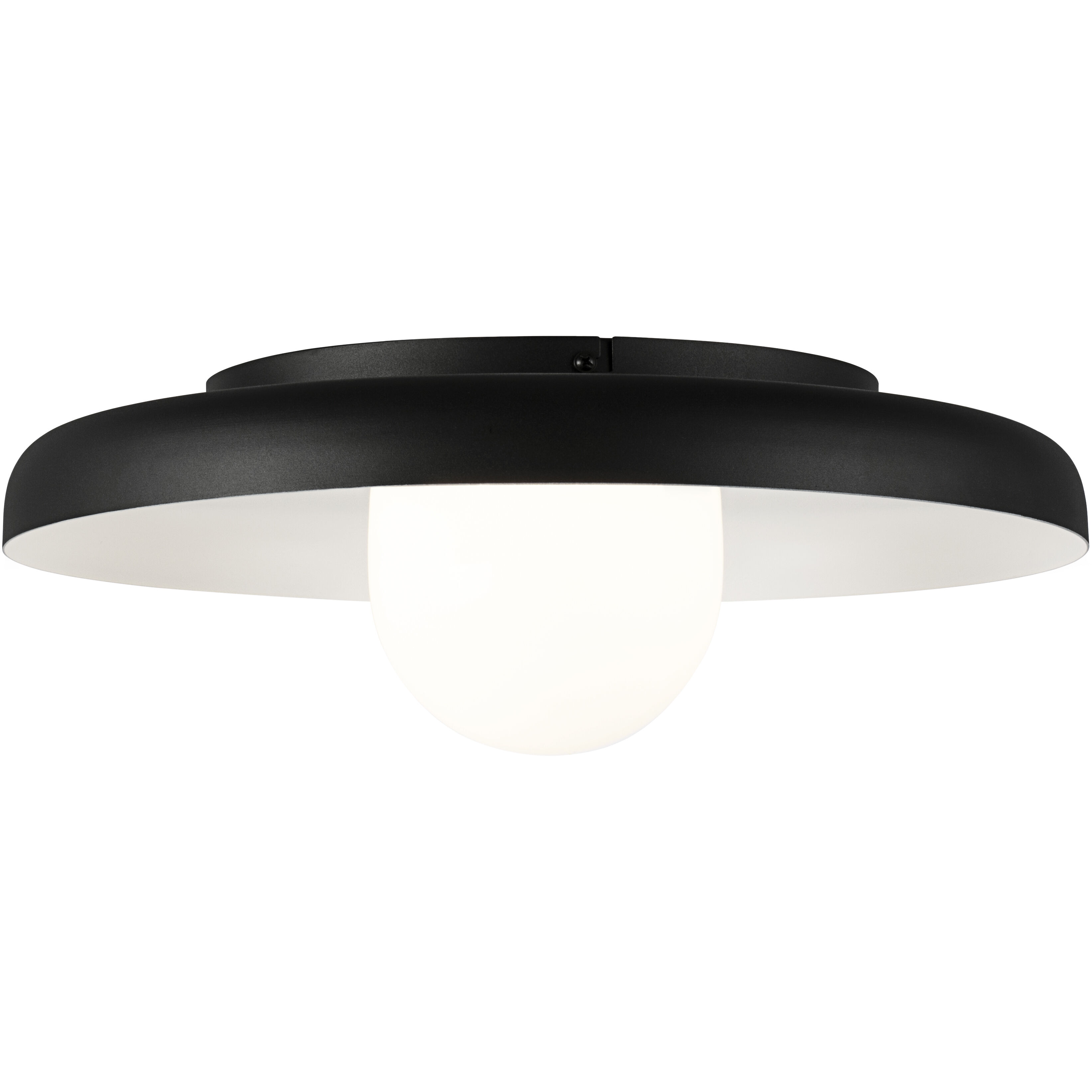 Creston LED 15.88 inch Matte Black Flush Mount Ceiling Light