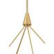 Velaris LED 36.25 inch Legacy Brass Pendant Ceiling Light