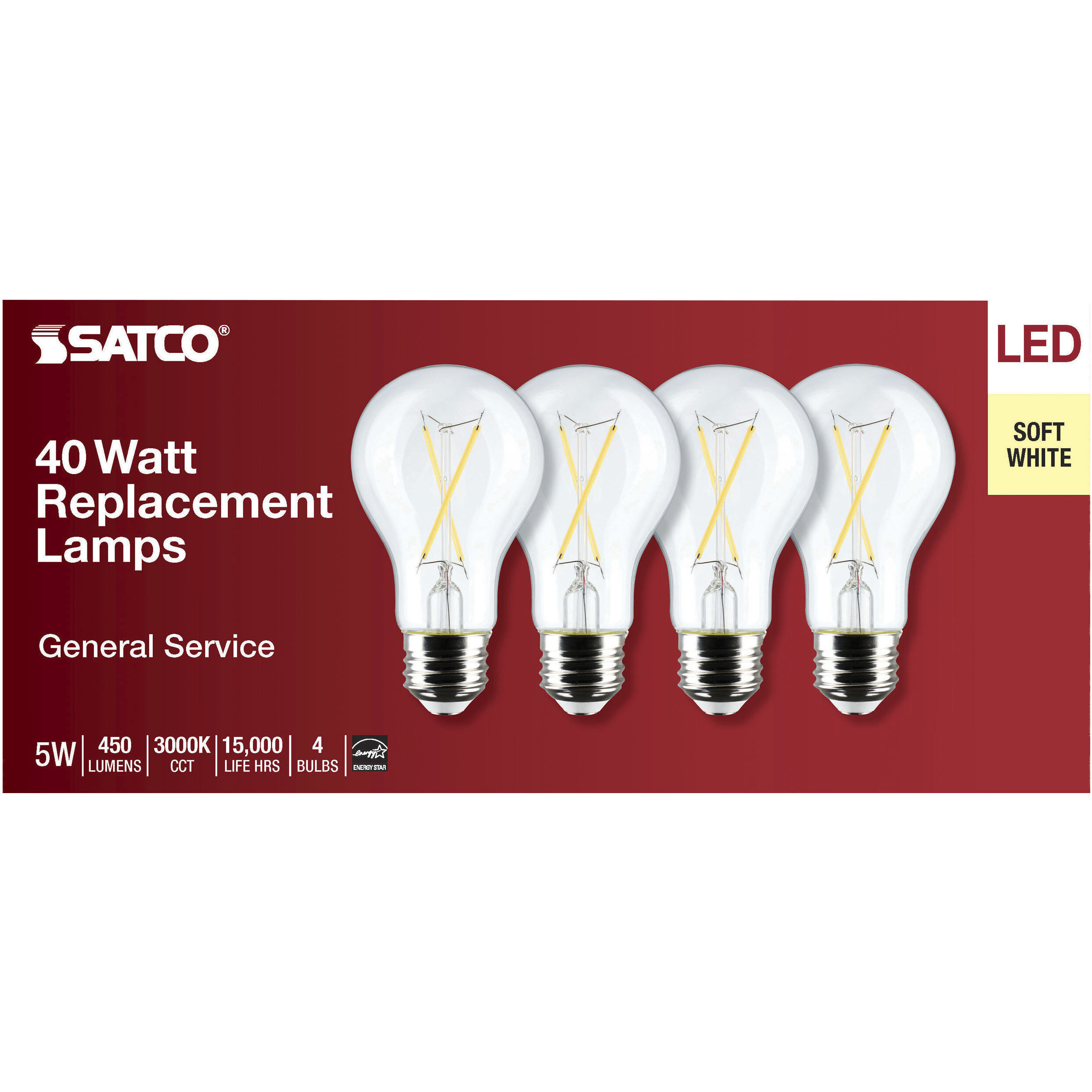 Lumos LED Medium 5 watt 120 3000K LED Filament, LED Filament