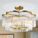 Azura 3 Light 20 inch Heirloom Brass Semi-Flush Ceiling Light