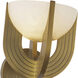 Colette LED 6.25 inch Vintage Brass Bath Vanity Light Wall Light in Vintage Brass and Alabaster