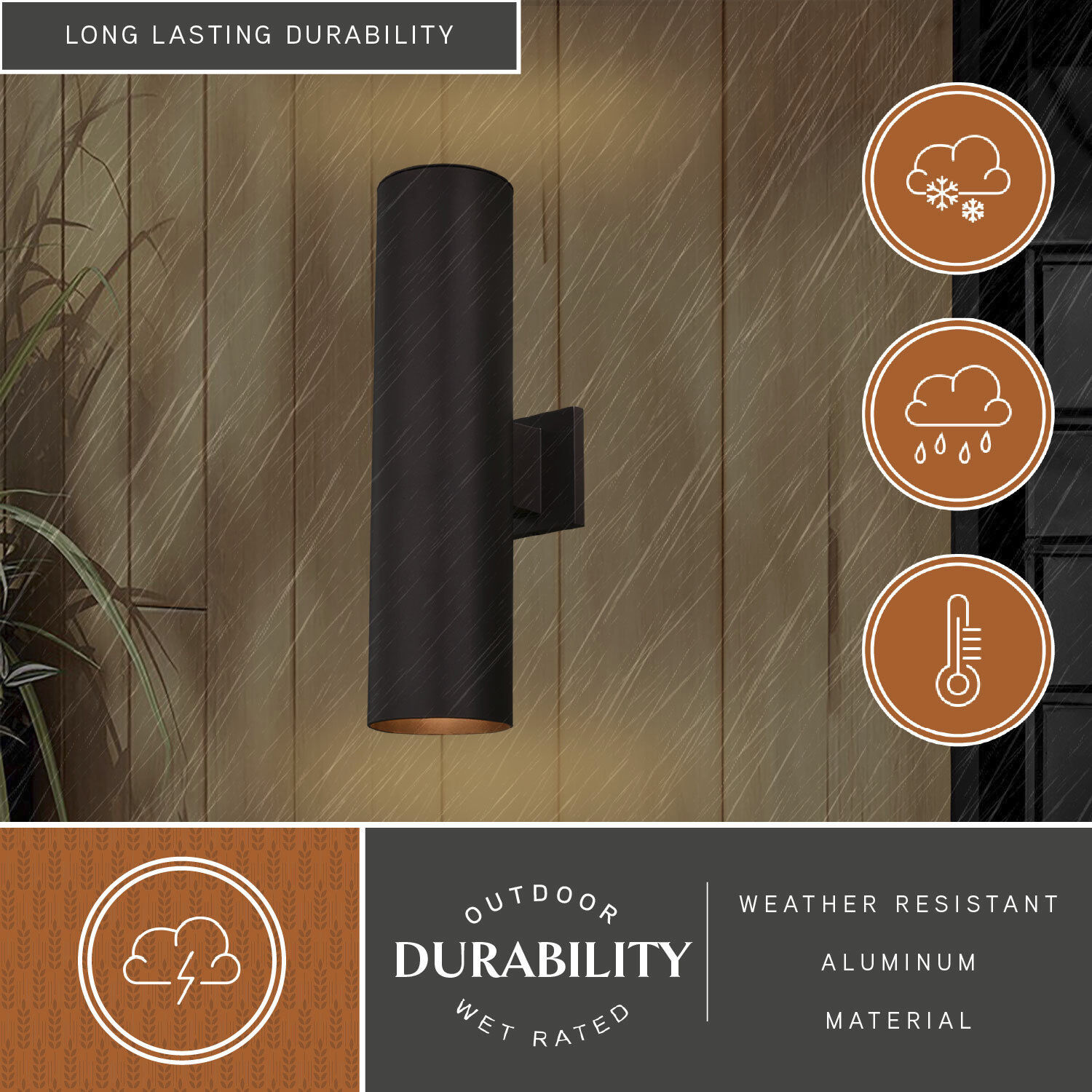 Chiasso 2 Light 20 inch Deep Bronze Outdoor Wall