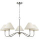 Drew & Jonathan Eldon 5 Light 9.88 inch Brushed Nickel Chandelier Ceiling Light, Large