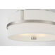 Contemporary 2 Light 13 inch Brushed Nickel Flush Mount Ceiling Light